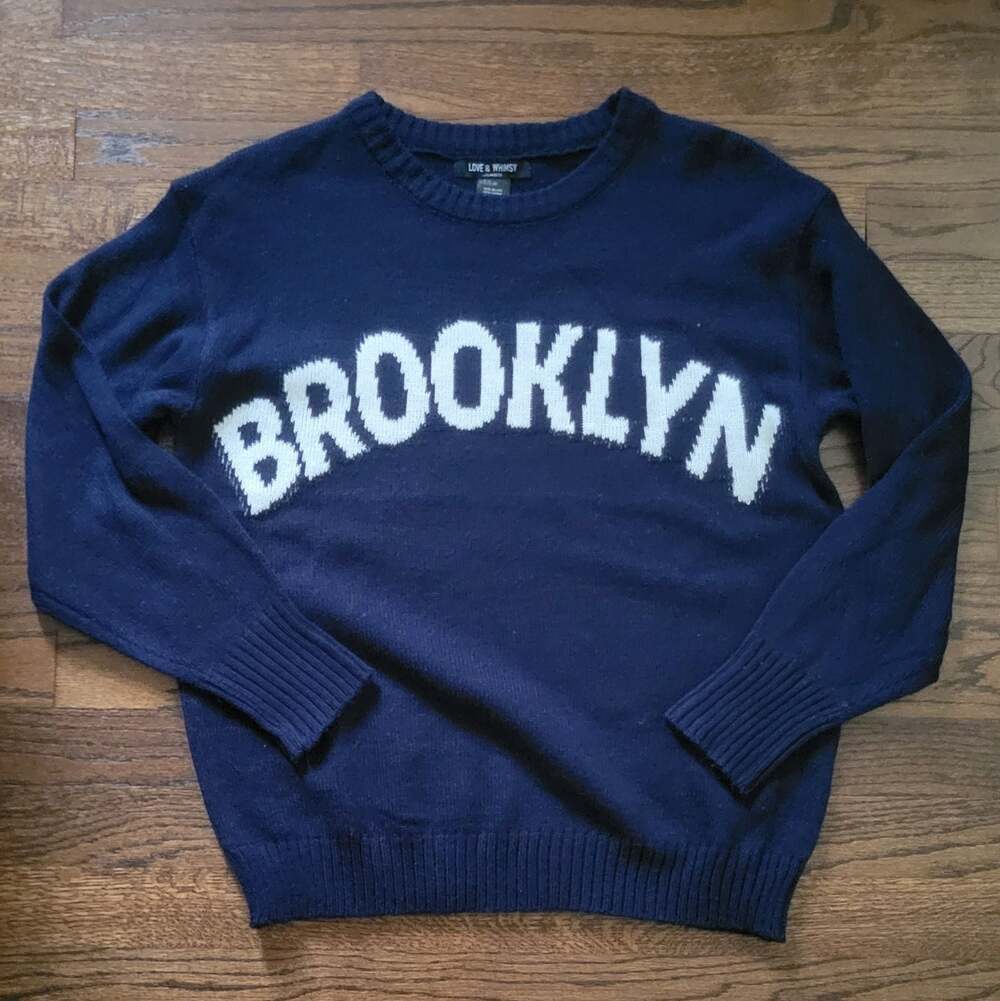 Love & Whimsy Navy Blue Brooklyn Knit Sweater